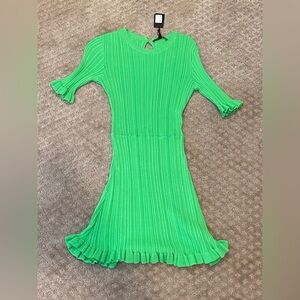 Maje Bright Green Knit Dress